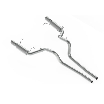 MBRP 11-14 Ford Mustang GT 5.0L Dual Split Rear Race Version T409 3in Cat Back Exhaust System - Graveyard Performance