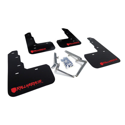Rally Armor 17-22 Honda Civic Type R Black Mud Flap Red Altered Font Logo - Graveyard Performance