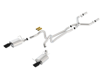 Borla 13-14 Mustang GT/Boss 302 5.0L V8 RWD Single Split Rear Exit ATAK Black Chrome CB Exhaust - Graveyard Performance