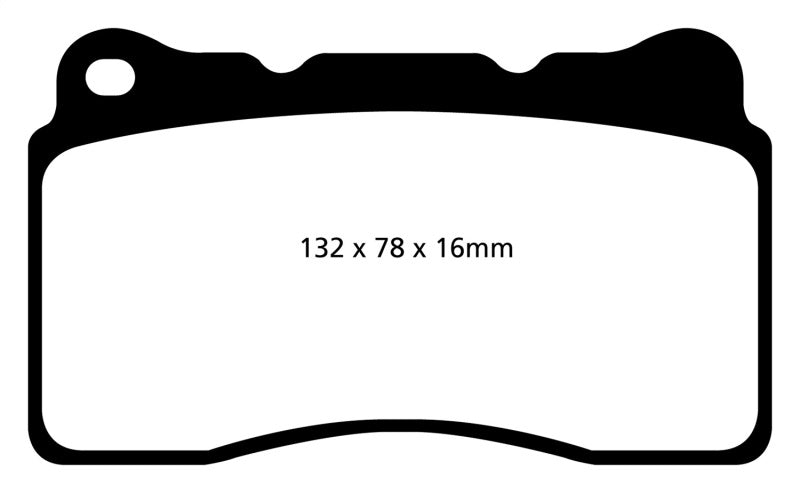 EBC 2016+ Cadillac CT6 2.0L Turbo Yellowstuff Front Brake Pads - Graveyard Performance
