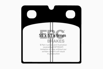 EBC 04-12 Aston Martin DB9 Parking Brake Ultimax2 Rear Brake Pads - Graveyard Performance