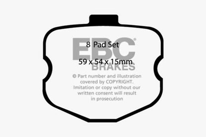 EBC 10-13 Chevrolet Corvette (C6) 6.2 Grand Sport Bluestuff Front Brake Pads - Graveyard Performance