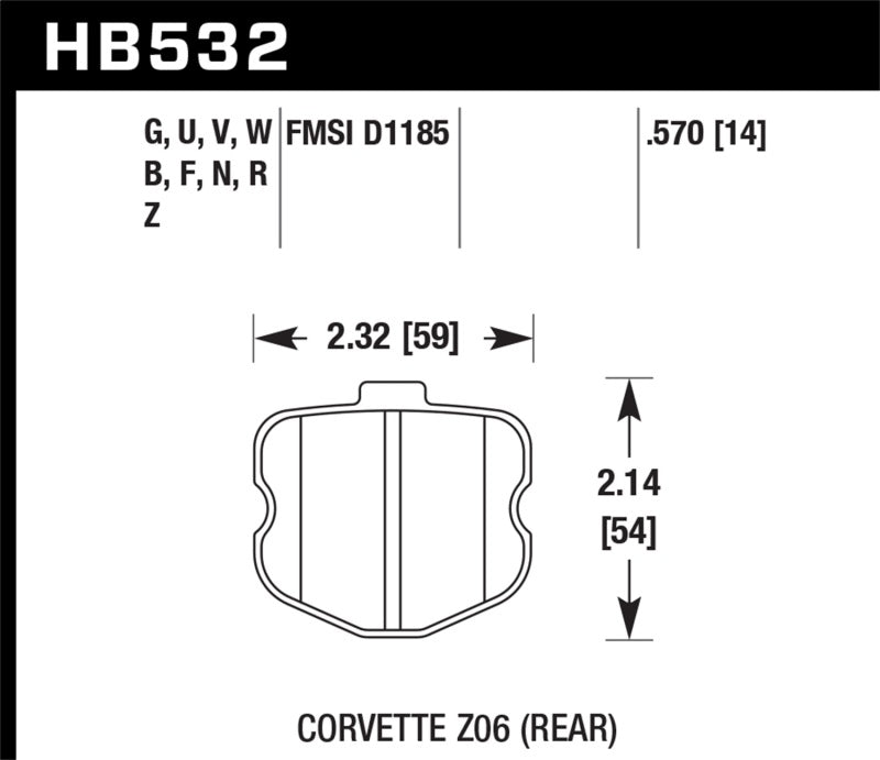 Hawk 10-12 Chevy Corvette Grand Sport / 06-12 Corvette Z06 Rear DTC-60 Race Brake Pads - Graveyard Performance