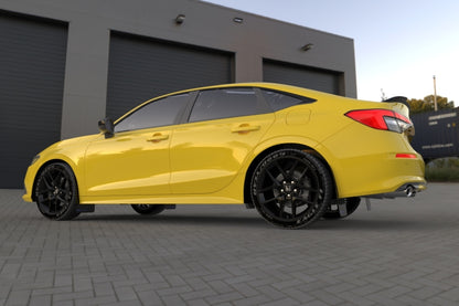 Rally Armor 22-26 Honda Civic/Civic Si/Sport Red UR Mud Flap w/White Logo - Graveyard Performance