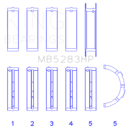 King Engine Bearings Performance Main Bearing Set - Size STD