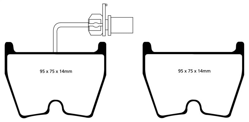 EBC 06-09 Audi RS4 4.2 (Cast Iron Rotors) Redstuff Front Brake Pads - Graveyard Performance