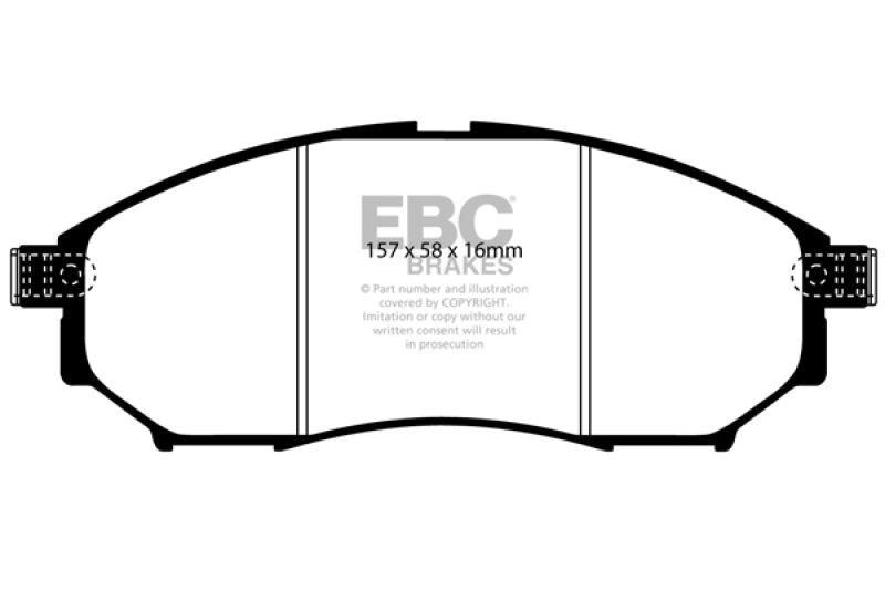 EBC 08-13 Infiniti EX35 3.5 Redstuff Front Brake Pads - Graveyard Performance