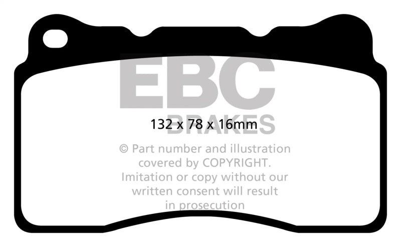 EBC 2016+ Cadillac CT6 2.0L Turbo Redstuff Front Brake Pads - Graveyard Performance