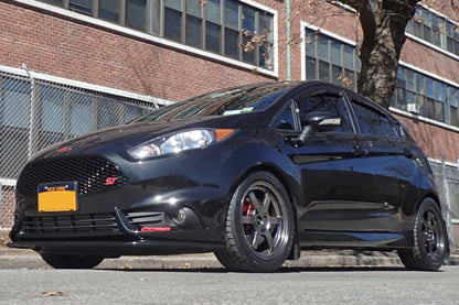 Rally Armor 13-19 Ford Fiesta ST Red UR Mud Flap w/White Logo - Graveyard Performance