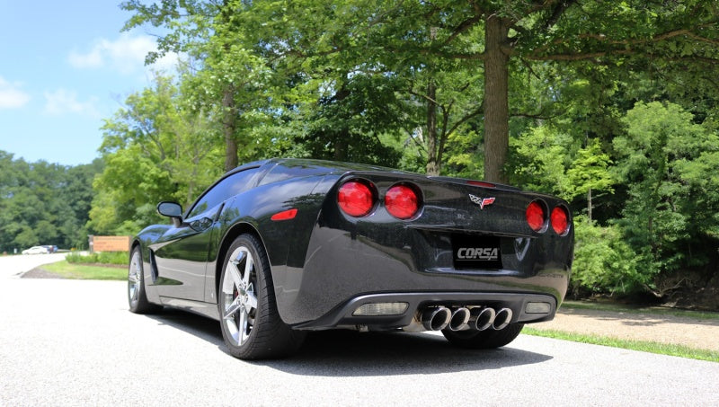 Corsa 2005-2007 Chevrolet Corvette (C6) 6.0L/6.2L Polished Xtreme Axle-Back Exhaust w/4.5in Tips - Graveyard Performance