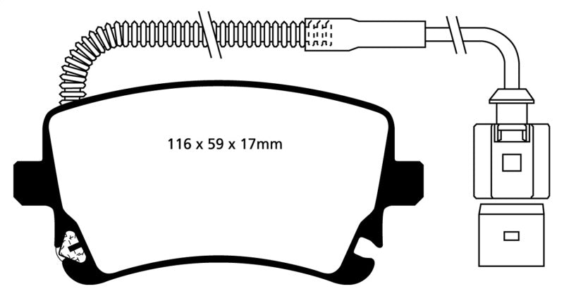 EBC 09-11 Audi A6 Quattro 3.0 Supercharged Yellowstuff Rear Brake Pads - Graveyard Performance