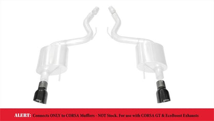 Corsa 2015-2025 Ford Mustang GT 3.0in Inlet / 4.5in Outlet Black PVD Tip Kit (For Corsa ExhaustOnly) - Graveyard Performance