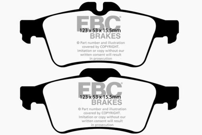 EBC Ultimax2 Rear Brake Pads for 2013+ Focus ST, 2016+ Focus RS & 2007+ Mazdaspeed 3 - Graveyard Performance