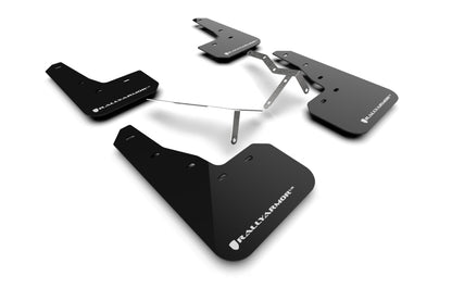 Rally Armor 22-26 Honda Civic/Civic Si/Sport Black UR Mud Flap w/White Logo - Graveyard Performance