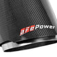 aFe MACH Force-XP 4-1/2in Carbon Fiber OE Replacement Exhaust Tips - 15-19 Dodge Charger/Hellcat