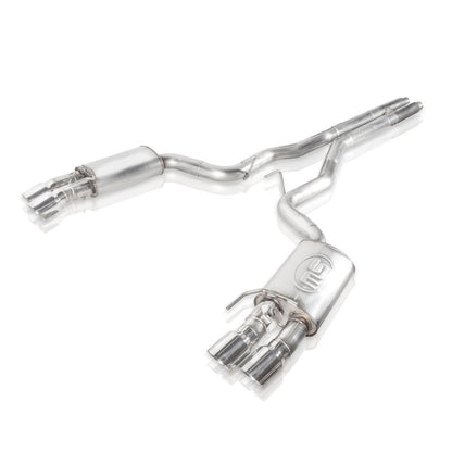 Stainless Works 2018+ Ford Mustang GT 3in Redline Series Catback H-Pipe w/Active Valves & Quad Tips - Graveyard Performance