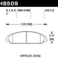 Hawk 05 Chrysler 300C w/ Perf. and HD Suspension HPS Street Front Brake Pads