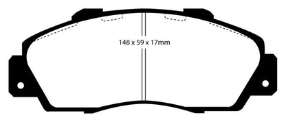 EBC 97 Acura CL 3.0 Redstuff Front Brake Pads - Graveyard Performance