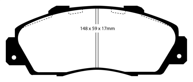 EBC 97 Acura CL 3.0 Yellowstuff Front Brake Pads - Graveyard Performance