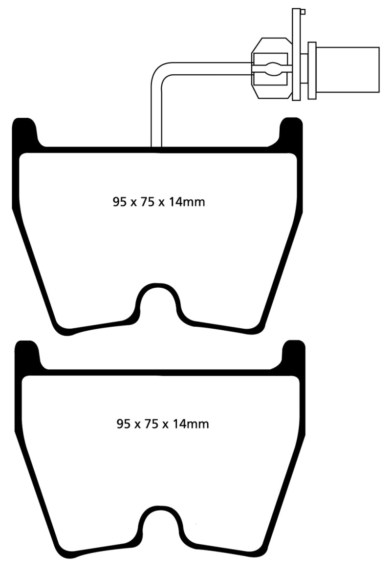 EBC 06-09 Audi RS4 4.2 (Cast Iron Rotors) Bluestuff Front Brake Pads - Graveyard Performance