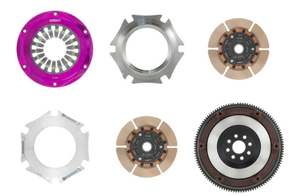 Exedy 1991-1992 Toyota Supra Hyper Twin Cerametallic Clutch Sprung Center Disc Pull Type Cover - Graveyard Performance