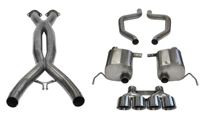 Corsa 2015+ Chevrolet Corvette C7 Z06 2.75in Dual Rear Xtreme Cat-Back Exhaust w/ Quad Polis - Graveyard Performance