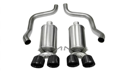 Corsa 2005-2007 Chevrolet Corvette C6 6.0L V8 Black Xtreme Axle-Back Exhaust - Graveyard Performance