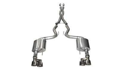Corsa 2015-2017 Ford Mustang GT 5.0 3in Cat Back Exhaust Polish Quad Tips (Xtreme) - Graveyard Performance