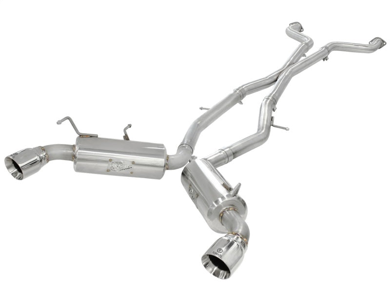 aFe Takeda 2.5inch SS Exhaust Cat-Back 09-13 Nissan 370Z V6 3.7L Polished Tips - Graveyard Performance