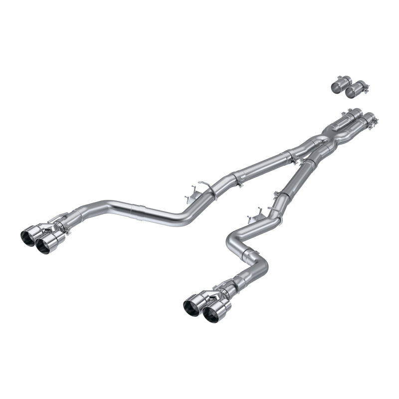 MBRP 15-Up Challenger 5.7L /  17-Up 6.2L/6.4L 3in Race Series Cat-Back w/ Quad Tips AS Exhaust - Graveyard Performance