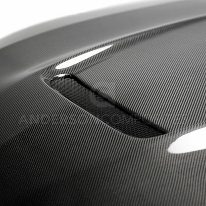 Anderson Composites 2018 Ford Mustang Type-GR Double Sided Carbon Fiber Hood - Graveyard Performance