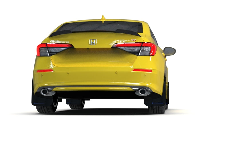 Rally Armor 22-26 Honda Civic/Civic Si/Sport Red UR Mud Flap w/White Logo - Graveyard Performance