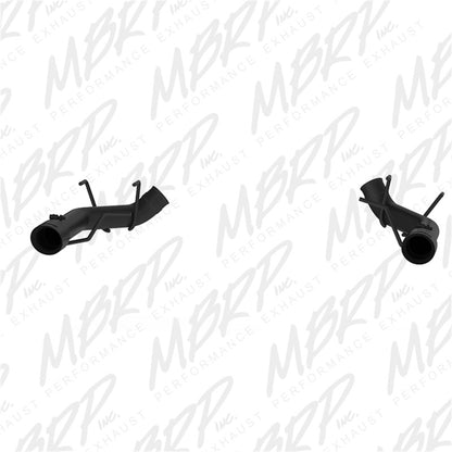 MBRP 2011-2014 Ford Mustang GT 3in Dual Axle Back Muffler Delete - Black - Graveyard Performance