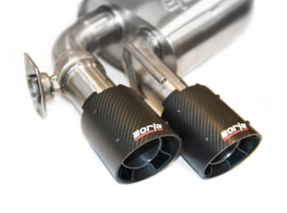 Borla 18-19 Ford Mustang GT 5.0L Coupe w/o Valves ATAK 3in Cat-Back Exhaust-Blk Carbon Fiber Tips - Graveyard Performance