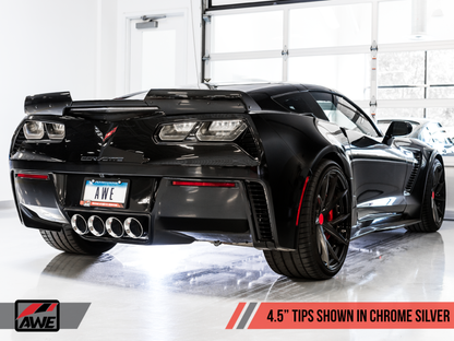 AWE Tuning 14-19 Chevy Corvette C7 Z06/ZR1 (w/AFM) Track Edition Axle-Back Exhaust w/Chrome Tips - Graveyard Performance