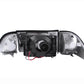 ANZO 1987-1993 Ford Mustang Crystal Headlights Chrome w/ Corner Lights 2pc
