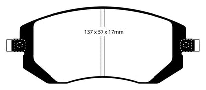 EBC 04-06 Saab 9-2X 2.0 Turbo Redstuff Front Brake Pads - Graveyard Performance