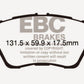 EBC 13+ Ford Fiesta 1.6 Turbo ST Ultimax2 Front Brake Pads