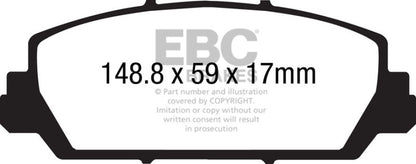 EBC 12+ Acura RDX 3.5 Greenstuff Front Brake Pads - Graveyard Performance