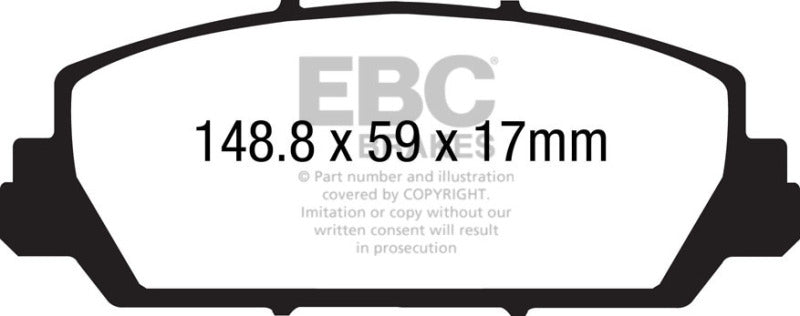 EBC 12+ Acura RDX 3.5 Ultimax2 Front Brake Pads - Graveyard Performance