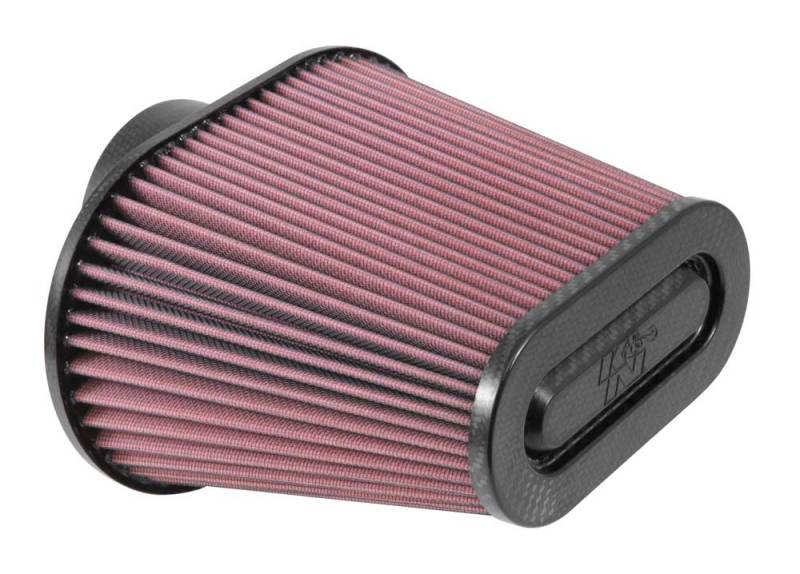 K&N Universal Air Filter 3 11/16in Flange x 8 3/4 x 5 1/2in Base x 6 3/8 x 3 3/16in Top x 7in Height - Graveyard Performance