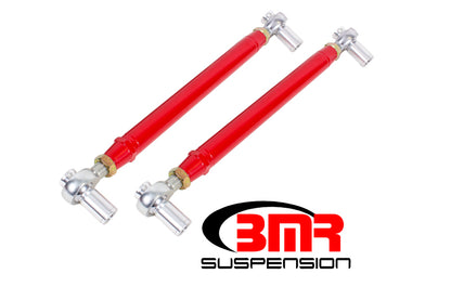 BMR 79-98 Fox Mustang Chrome Moly Lower Control Arms w/ Double Adj. Rod Ends - Red - Graveyard Performance