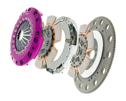 Exedy 96-16 Ford Mustang V8 4.6L/5.0L Hyper Twin Cerametallic Clutch Sprung Disc Push Type Cover - Graveyard Performance