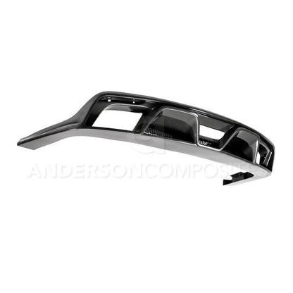 Anderson Composites 15-16 Ford Mustang R-Style Carbon Fiber Rear Valance (for Quad Tip Exhaust) - Graveyard Performance