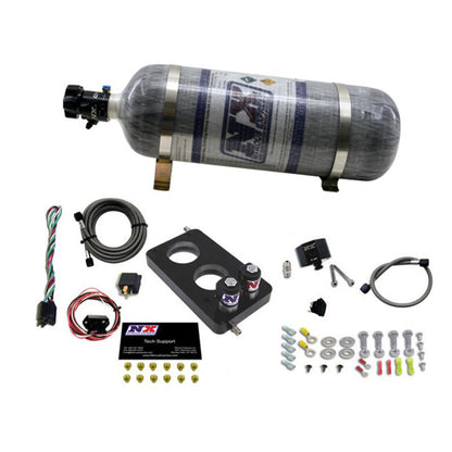 Nitrous Express 05-10 Ford Mustang 4.6L 3 Valve Nitrous Plate Kit (50-150HP) w/12lb Bottle - Graveyard Performance