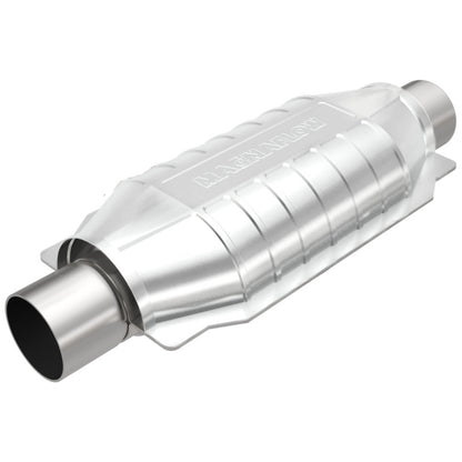 MagnaFlow Conv Univ 2.25in Inlet/Outlet Center/Center Oval 12in Body L x 6.5in W x 16in Overall L - Graveyard Performance