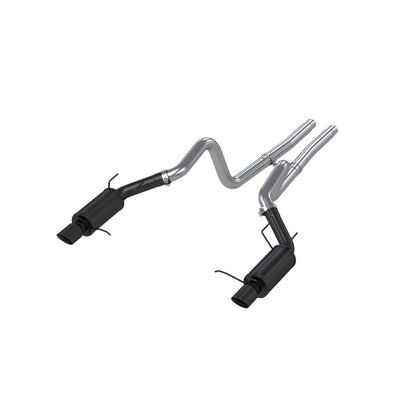 MBRP 11-14 Ford Mustang GT 5.0L 3in Cat Back Dual Split Rear Street Version 4in Tips - Black - Graveyard Performance