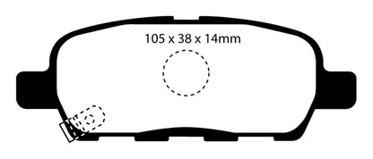 EBC 08-13 Infiniti EX35 3.5 Ultimax2 Rear Brake Pads - Graveyard Performance