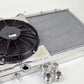 CSF 96-07 Mitsubishi Evo 4/5/6/7/8/9 Full-Slim Radiator w/12in Fan & Shroud/-16AN & Slip On Fitting