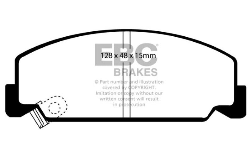 EBC 84-85 Honda Accord Sedan 1.8 Ultimax2 Front Brake Pads - Graveyard Performance